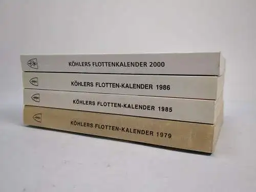 4x Köhlers Flottenkalender 1979 / 1985 / 1986 / 2000, Jahrbuch der Seefahrt