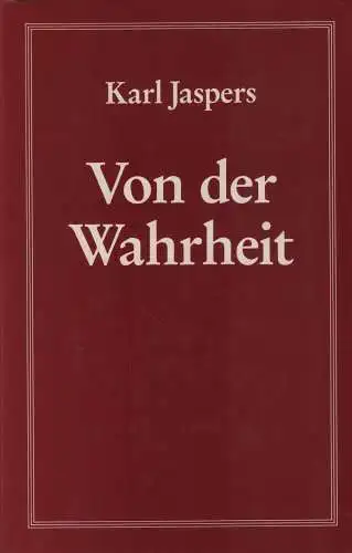Buch: Von der Wahrheit, Jaspers, Karl. 1983, Wissenschaftliche Buchgesellschaft