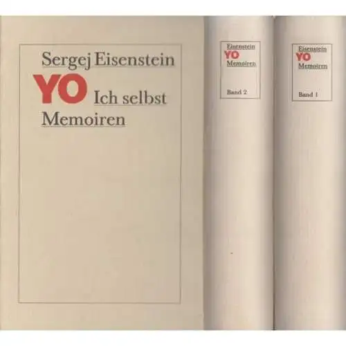 Buch: YO. Ich selbst, Eisenstein, Sergej. 2 Bände, 1987, Henschel, Memoiren