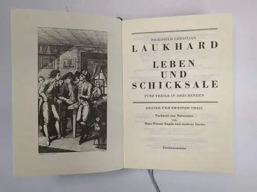 Buch: Leben und Schicksale, F. C. Laukhard, 5 Teile in 3 Bänden, Reprint, 1987