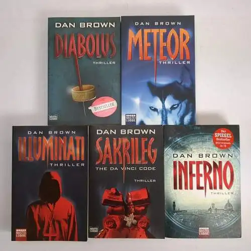5 Thriller Dan Brown: Diabolus, Meteor, Illuminati, Sakrileg, Inferno, BLT