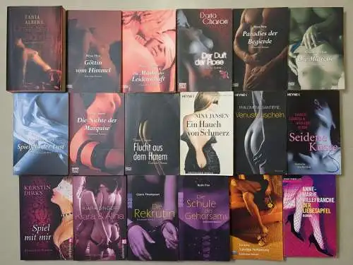 18 Bände Erotika, Tanja Albers, Maja Hess, Ruth Fox, Eva Indra, Nina Jansen ...