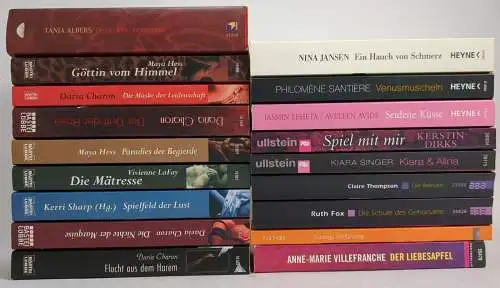 18 Bände Erotika, Tanja Albers, Maja Hess, Ruth Fox, Eva Indra, Nina Jansen ...