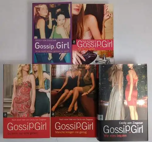 5 Bücher Gossip Girl: Wie alles begann, Wie es mir gefällt; Es kann nur eine ...