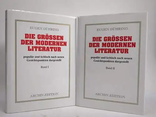 Buch: Die Größen der modernen Literatur 1+2, Eugen Dühring, 2000, Archiv-Edition