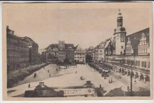 AK Leipzig. Der Markt und das Alte Rathaus, Postkarte, gebraucht gut, ungelaufen