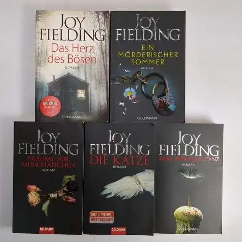 5 Bücher Joy Fielding: Sommer; Herz des Bösen; Katze; Tanz Püppchen; Träume süß