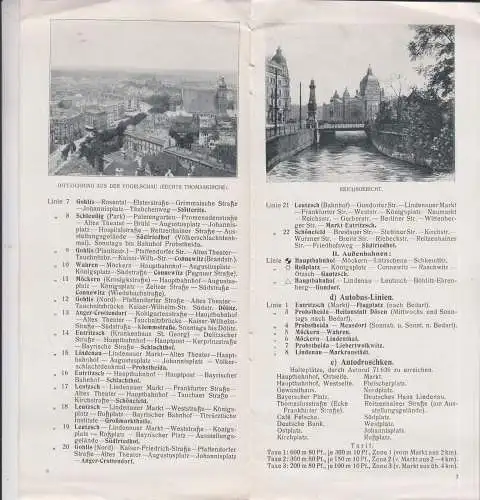 Broschur: Leipzig, Verkehrs-Verein Leipzig e. V. (Hg.), o. J., Druck: C.G. Röder