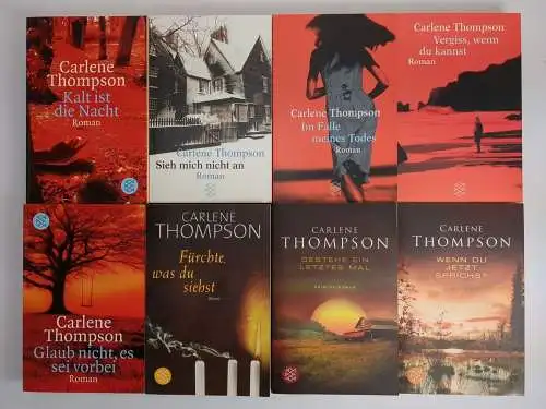 8 Bücher Carlene Thompson, Fischer Taschenbücher, Krimis,  Kalt, Nacht, Tod