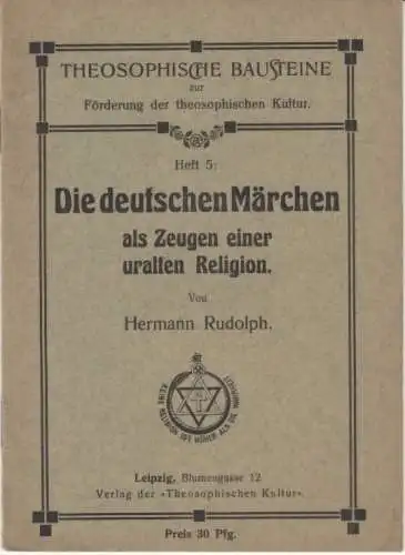 Buch: Die deutschen Märchen als Zeugen einer uralten Religion, Rudolph, Hermann
