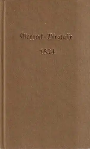Buch: Klopstock - Ein Denkmahl, 1989, Reprint der Ausgabe 1824, Quedlinburg