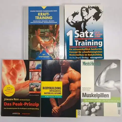 5 Bücher Sport: Krafttraining, 1-Satz Training, Das Peak-Prinzip, Bodybuilding..