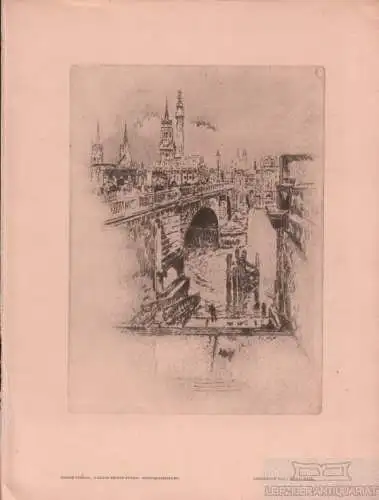 Heliogravure: London Bridge Stairs, Pennell, Joseph. Kunstgrafik, ca. 1910