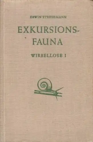 Buch: Exkursionsfauna, Stresemann, Erwin. 1957, Volk und Wissen Verlag