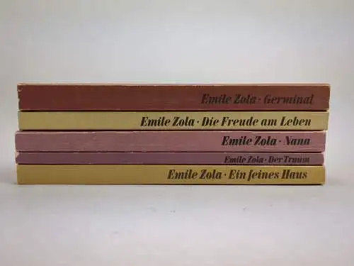 5 Bücher Emile Zola. Die Rougon-Macquart, Rütten & Loening, Germinal, Nana, Haus