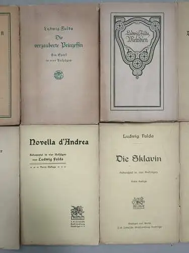 1 Bücher Ludwig Fulda, Cotta, Zwillingsschwester, Prinzessin, Melodien, Sklavin