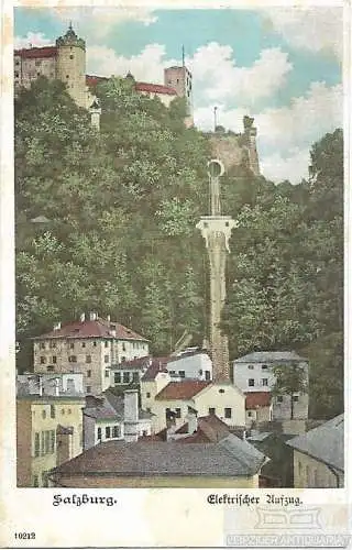 AK Salzburg. Elektrischer Aufzug. ca. 1903, Postkarte. Serien Nr, ca. 1903