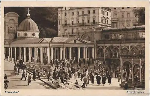 AK Marienbad. Kreuzbrunnen. ca. 1906, Postkarte. Ca. 1906, gebraucht, gut