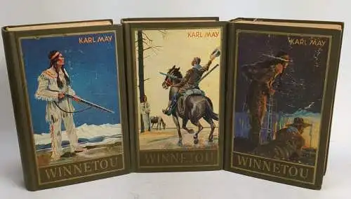 Buch: Winnetou I-III, Karl May, 3 Bände, Karl May's gesammelte Werke 7-9
