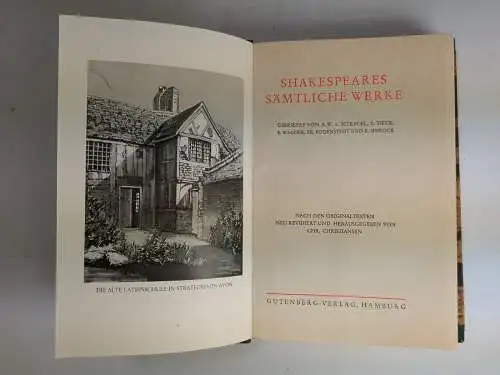 Buch: Shakespeares Sämtliche Werke, 10 Bände, Gutenberg-Verlag, gebraucht, gut