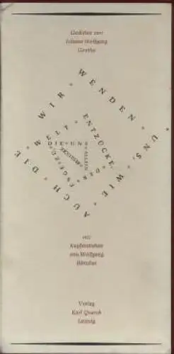 Buch: Gedichte. Goethe, Johann Wolfgang, 1987, Karl Quarch