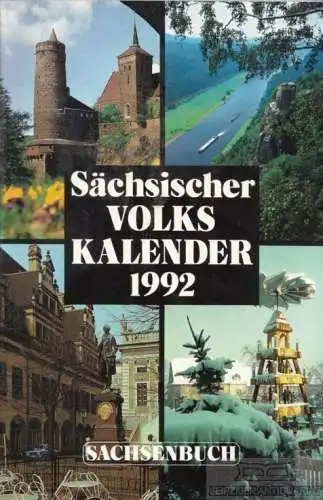 Buch: Sächsischer Volkskalender 1992, Blankenburg, Carl-Ernst. 1992