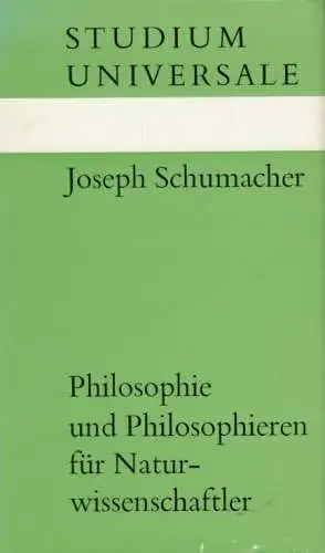 Buch: Philosophie und Philosophieren für Naturwissenschaftler, Schumacher