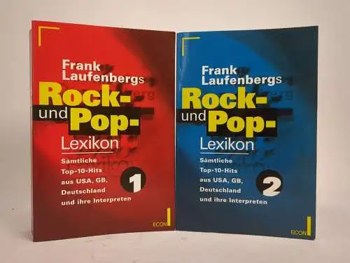 Buch: Frank Laufenbergs Rock- und Pop-Lexikon 1+2, Econ Taschenbücher, 2 Bände