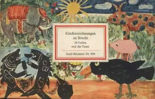 Insel-Bücherei 930, Kinderzeichnungen zu Brecht, Hecht, Werner. 1970
