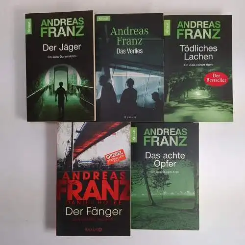 5 Bücher Julia-Durant-Reihe, Andreas Franz, Opfer, Verlies, Jäger, Fänger ...