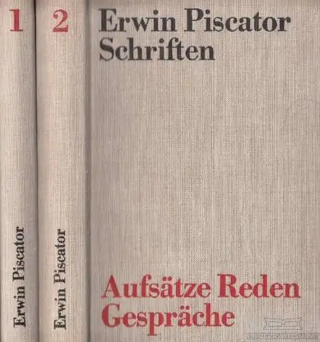 Buch: Schriften, Piscator, Erwin. 2 Bände, 1968, Henschelverlag, gebraucht, gut