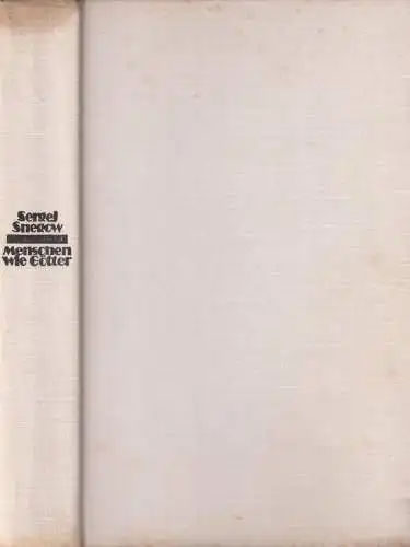 Buch: Menschen wie Götter, Snegow, Sergej. 1981, Verlag MIR / Das Neue Berlin