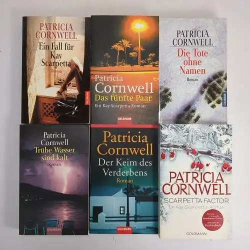 6 Bücher Patricia Cornwell: Kay Scarpetta, Trübe Wasser.., Die Tote.., Der Keim