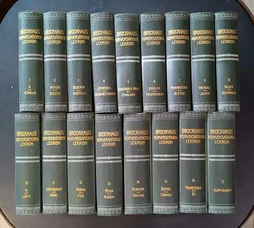 Buch: Brockhaus Konversations-Lexikon in siebzehn Bänden, 1908 (komplett)