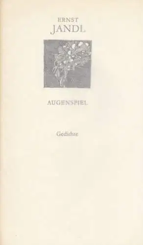 Buch: Augenspiel, Jandl, Ernst. Weiße Reihe, 1985, Verlag Volk und Welt