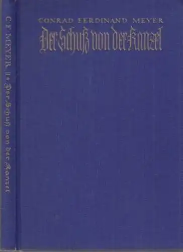 Buch: Der Schuß von der Kanzel, Meyer, Conrad Ferdinand. 1922, Novelle