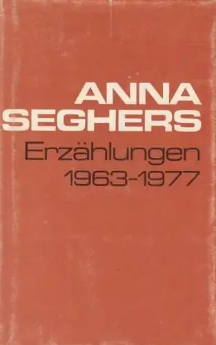 Buch: Erzählungen 1963-1977, Seghers, Anna. Gesammelte Werke in Einzelausgaben