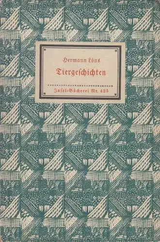 Insel-Bücherei 425, Tiergeschichten, Löns, Hermann, Insel-Verlag