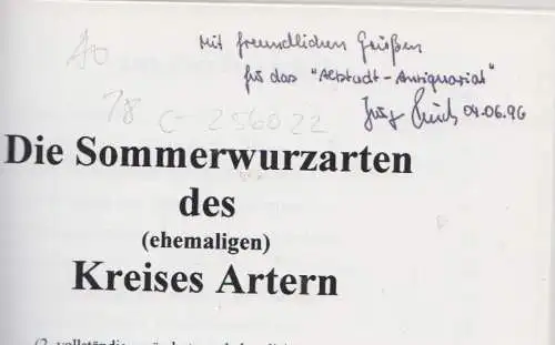 Buch: Die Sommerwurzarten des (ehemaligen) Kreises Artern, Pusch, Jürgen. 1996