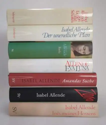7 Bücher Isabel Allende, Romane, Suhrkamp, Paula, Zoro, Eva Luna, Amanda, Ines