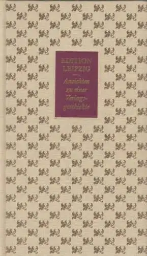 Buch: Edition Leipzig 1960-1985, Faber, Elmar. 1985, Edition Leipzig