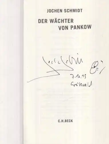 Buch: Der Wächter von Pankow, Schmidt, Jochen, 2015, C. H. Beck Verlag