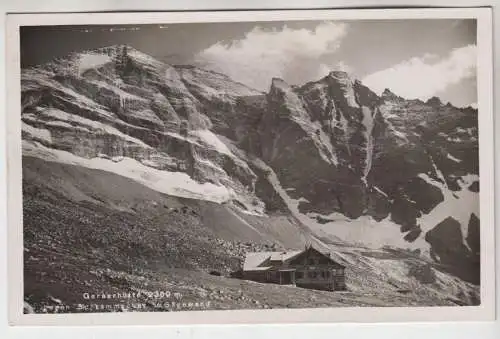AK Geraerhütte 2350 m. gegen Schrammacher u. Sägewand, ca. 1939, Ad. Künz