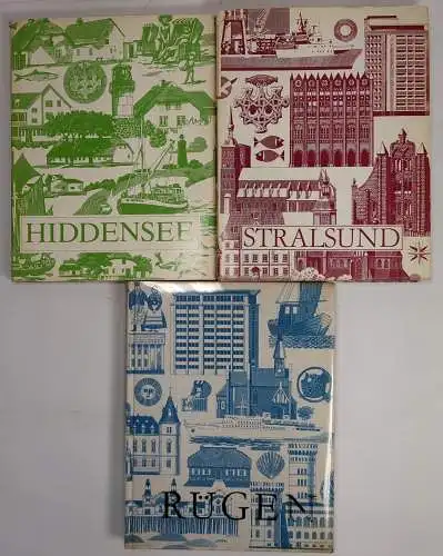 3 Bücher Herbert Ewe: Hiddensee / Stralsund / Rügen, Hinstorff Verlag, 3 Bände