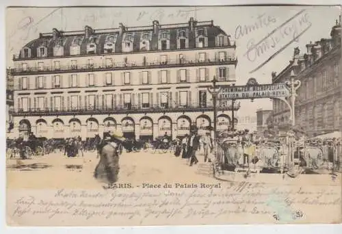 AK Paris - Place du Palais Royal, ca. 1902, gelaufen, gebraucht, gut