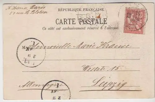 AK Paris - La Grille d'Entree de l'Hotel des Invalides, ca. 1902, gelaufen