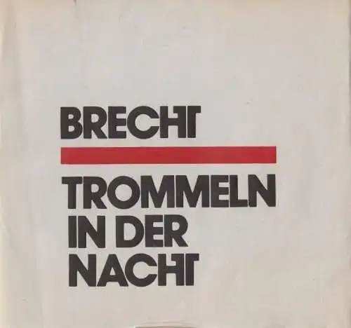 Buch: Trommeln in der Nacht, Brecht, Bertolt. 1982, gebraucht, gut
