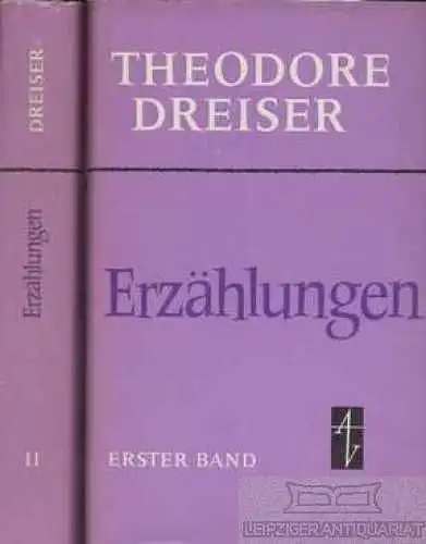 Buch: Erzählungen, Dreiser, Theodore. 2 Bände, 1974, Aufbau Verlag
