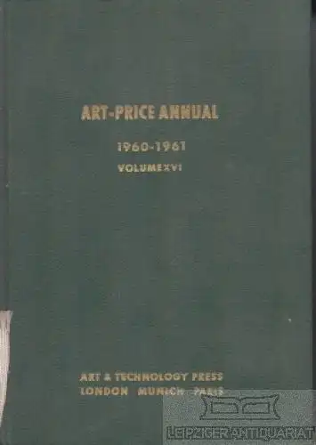 Buch: Art-Price Annual Volume XVI New Series. 1961, gebraucht, gut