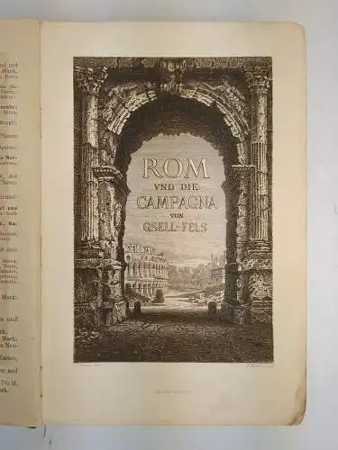 Buch: Rom und die Campagna, Gsell Fels, Th., 1895, Bibliographisches Institut